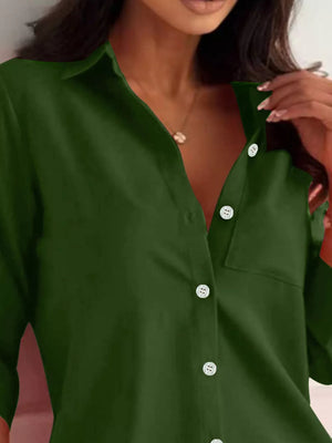 burgundy regular button-down shirt with collared
