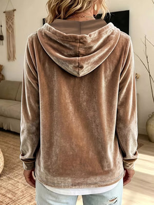 100% polyester Care instructions: Machine wash cold pullover hoodie in Sky Blue with relaxed silhouette