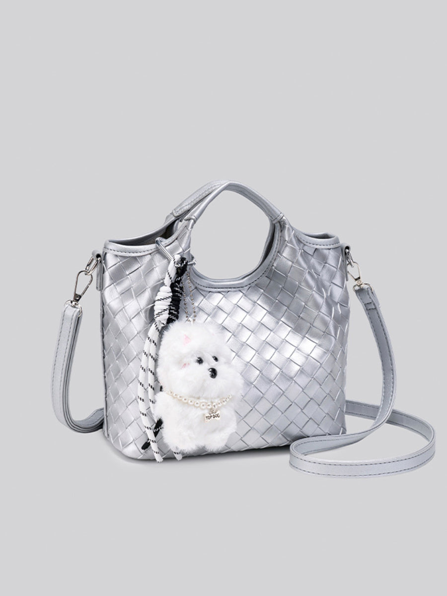 Silver shoulder bag
