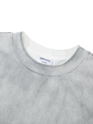 slate gray t-shirt with stretch and short sleeve