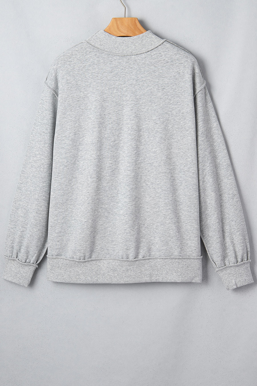 sweatshirt in Gray with graphic-print and oversized