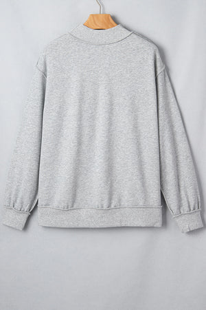 sweatshirt in Gray with graphic-print and oversized