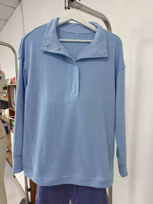 heather gray sweatshirt with stretch and long sleeve