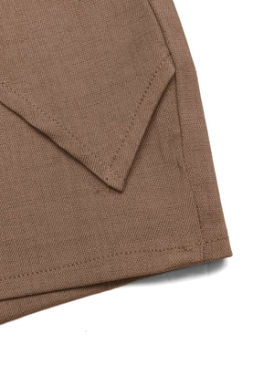 Brown woven skirt with side slit