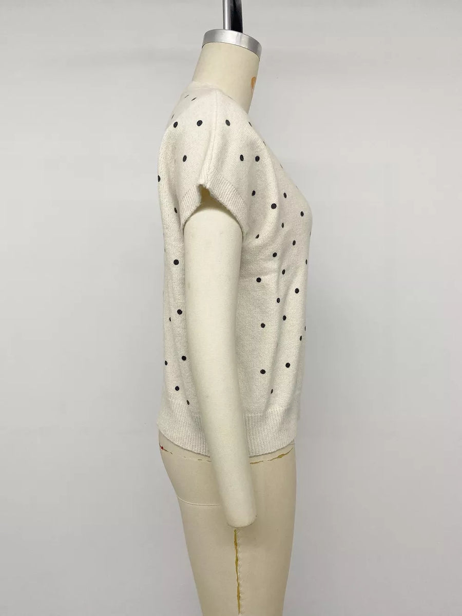 Apricot regular pullover sweater with crew neck