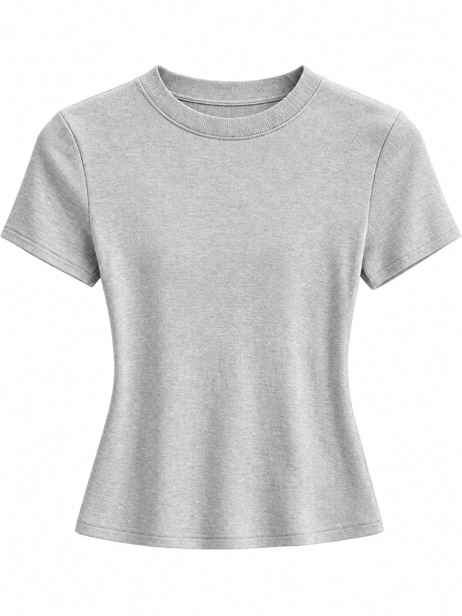 t-shirt in Black with crew neck and short sleeve