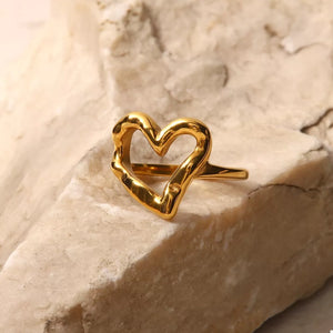 18K Gold-Plated,Stainless Steel Care instructions: Avoid wearing during exercise ring in Gold with fitted silhouette