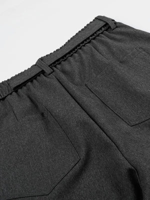 95%polyester,5%spandex Care instructions: Machine wash cold wide-leg pants in Black with loose silhouette