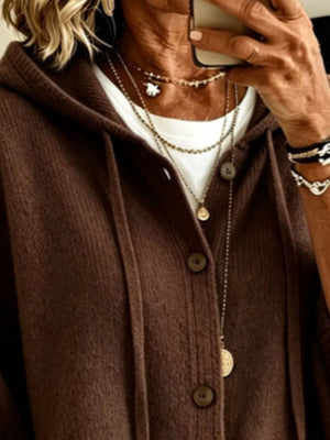 cardigan in Dark Brown