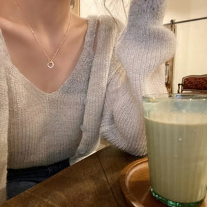 18K Gold-Plated,925 sterling silver,Zircon Care instructions: Avoid wearing duri necklace in Gold with regular silhouette