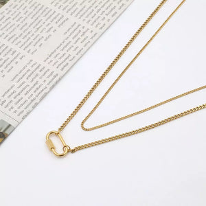 18K Gold-Plated,Stainless Steel Care instructions: Avoid wearing during exercise necklace in gold with not applicable