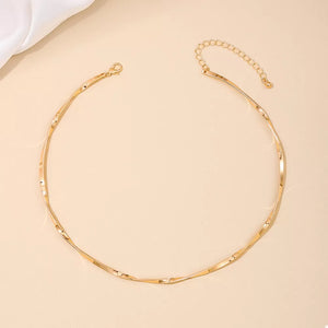 18K Gold-Plated, Alloy Care instructions: Avoid wearing during exercise, as swea necklace in Gold with fitted silhouette