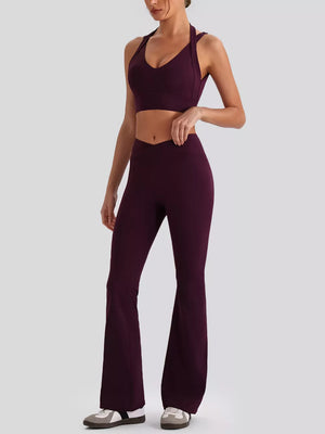 activewear set in Beige with Zipper and full-length