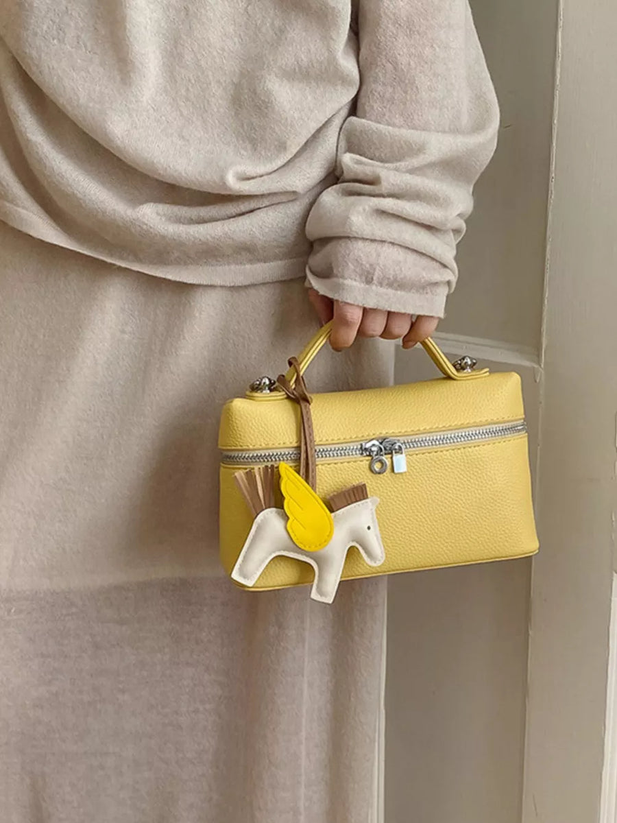 Yellow with Adjustable Strap Crossbody Bag in Yellow