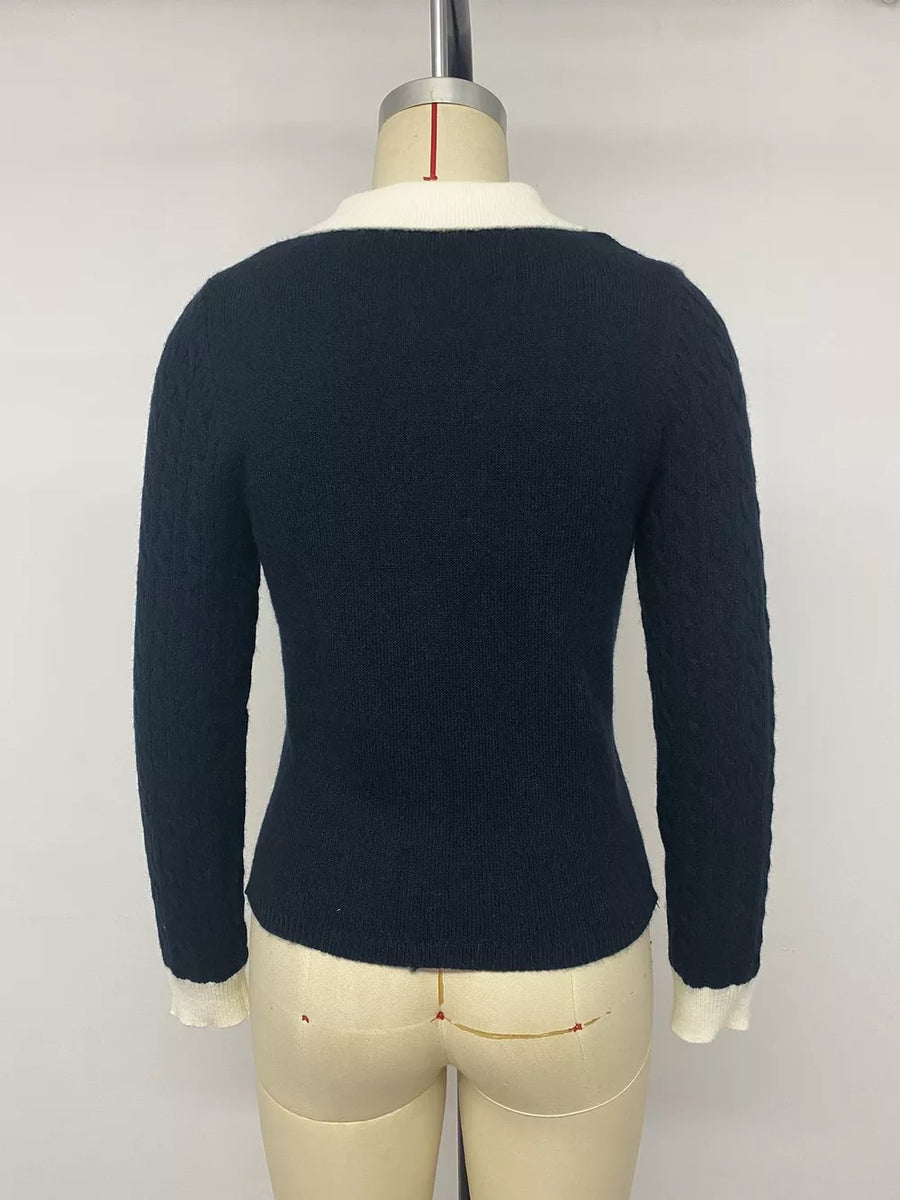 navy blue pullover sweater with pullover and cable knit