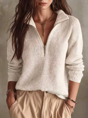 Orange pullover sweater