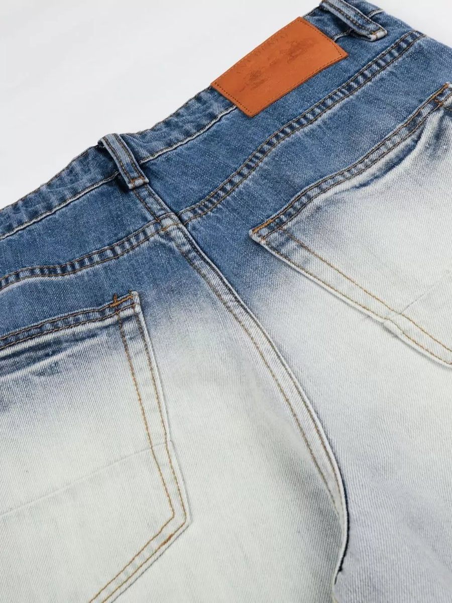 jeans featuring ombre in Blue with 83% Cotton 13% Lyocell 4% Linen Care instructions: Machine wash cold texture