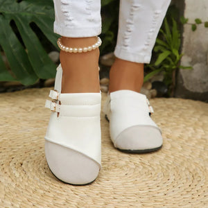PU Leather, Rubber Imported Size & slip-ons in White with flat silhouette