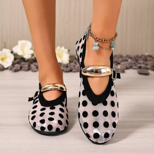 Mesh, Rubber Imported Size & slip-on flats in Black with regular silhouette