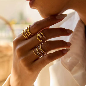 gold with ring with two-tone