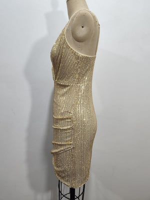mini dress in Silver with sequin and mini