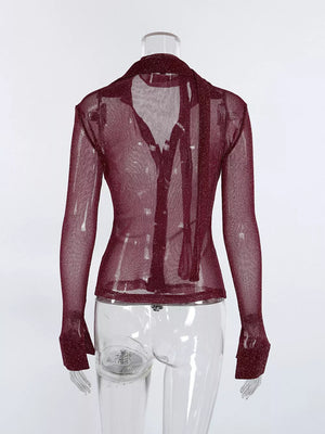 White slim button-down shirt with collared