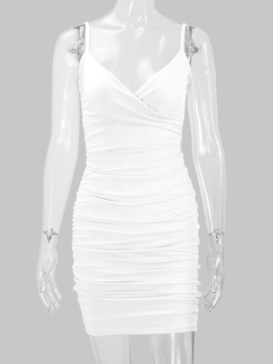 Polyester and spandex Care instructions: Hand wash cold bodycon dress in Red with fitted silhouette