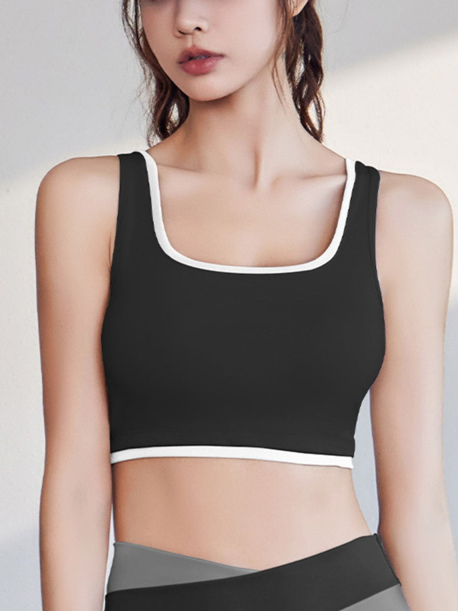 Sage sports bra with cropped and pullover