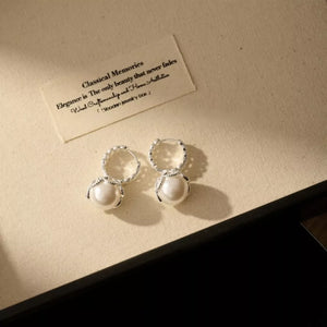 ivory earrings with short and hinge