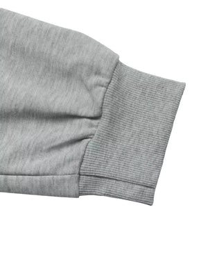 charcoal relaxed pullover hoodie with hooded