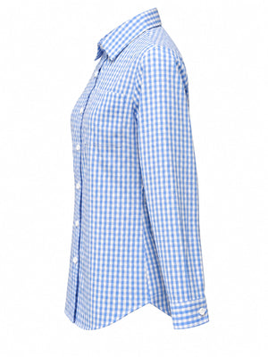 Polyester & button-down shirt in red with relaxed silhouette