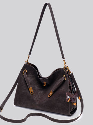Decorative Buckle Crossbody Bag in espresso