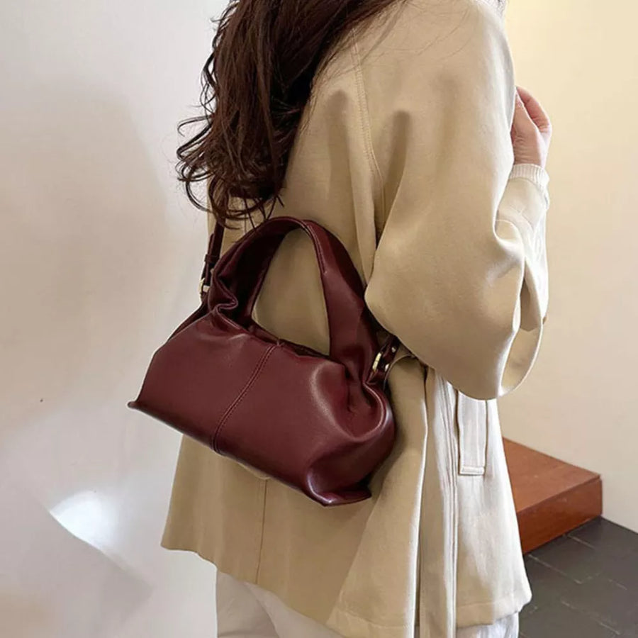 Brown with Adjustable Strap Crossbody Bag in Brown