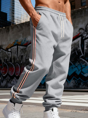 joggers in Navy Blue with drawstring waist and full-length