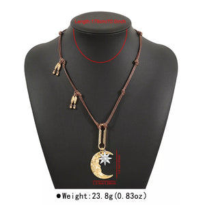 necklace in silver with layered and long
