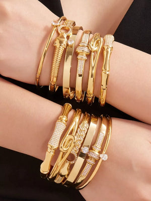 bracelet in Style B with zircon embellishment and not applicable