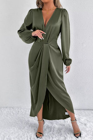 100% polyester Care instructions: Machine wash cold midi dress in Terracotta with A-line silhouette