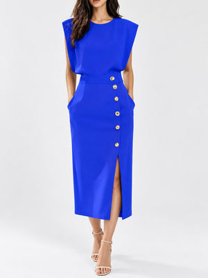 midi dress in black