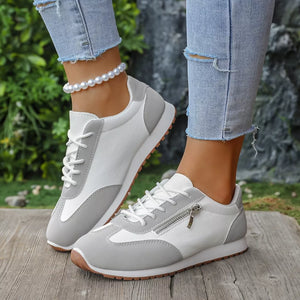 sneakers featuring color-block in white with Polyester, Rubber Imported Size & texture