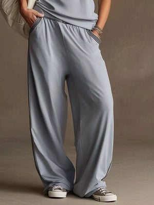 100% polyester Care instructions: Machine wash cold matching set in Dark Gray with relaxed silhouette