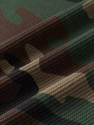 Green Camouflage t-shirt with hip-length and pullover