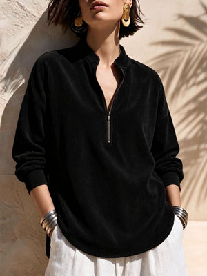 Army Green sweatshirt with stretch and long sleeve