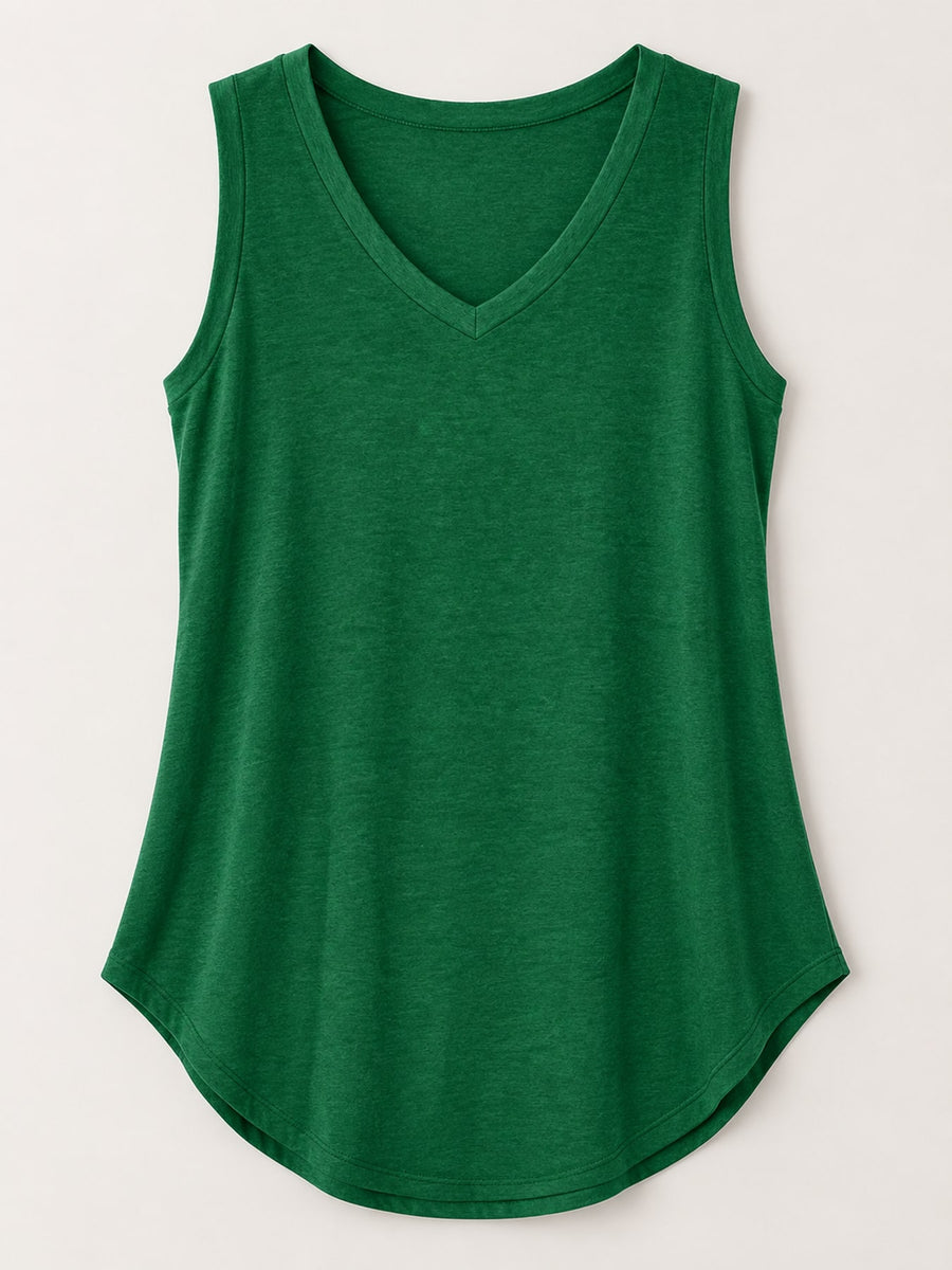 tank top in Gray with relaxed fit and hip-length