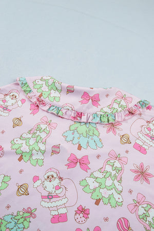 light pink relaxed pajama set with collared