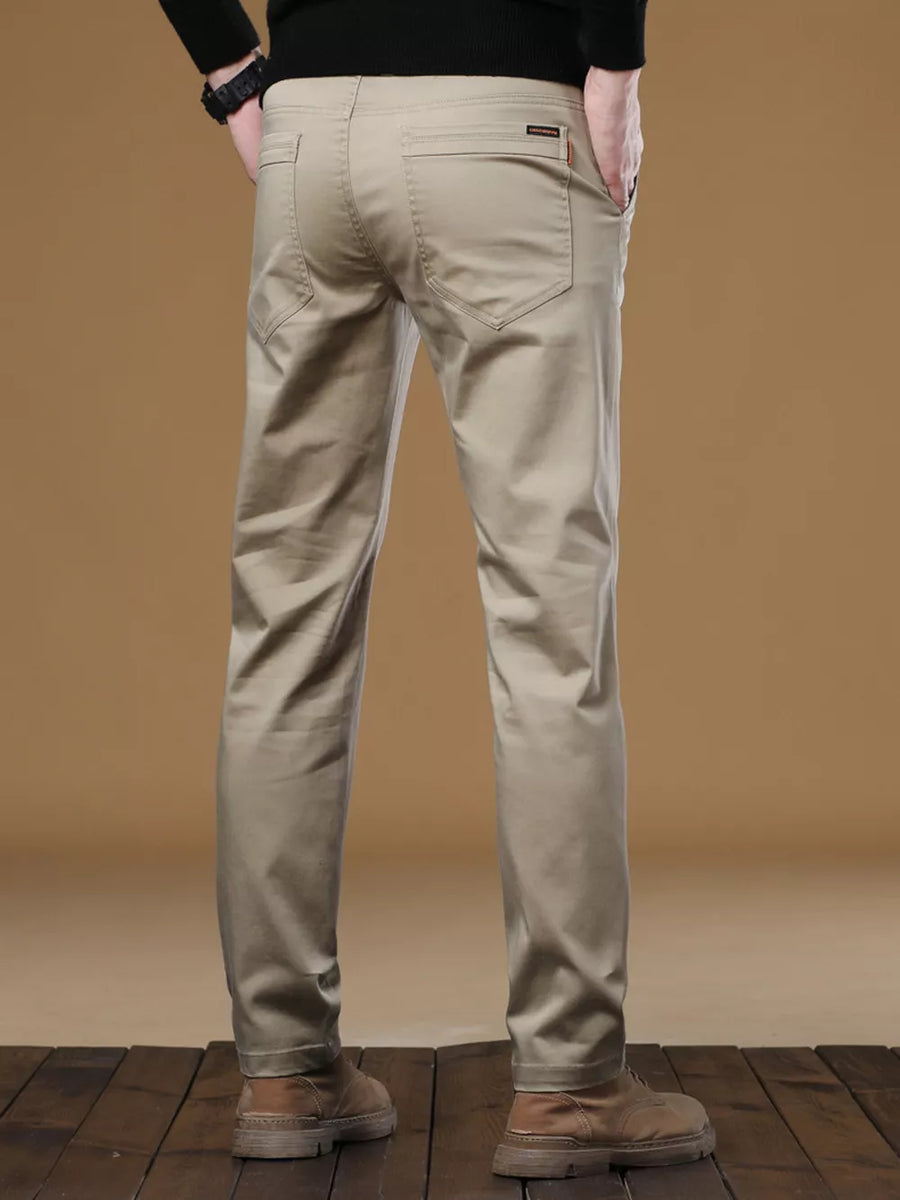 Men's Stretch Fit Casual Pants in Dark Gray