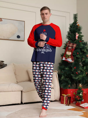 festive pajama set in Mom with crew neck