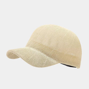 straw weaving Imported Size & cap in Cream with fitted silhouette