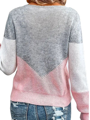 Dark Brown pullover sweater with hip-length and pullover