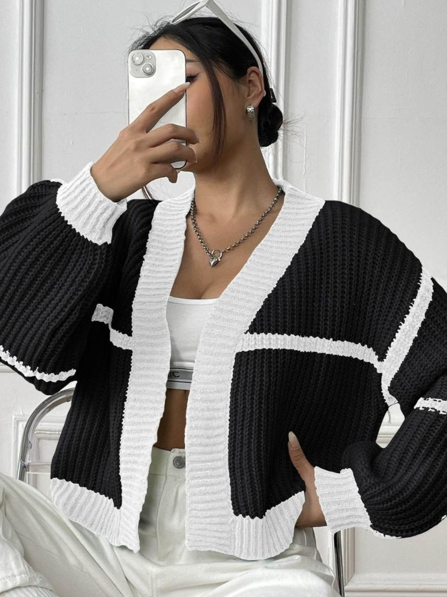 100% acrylic Care instructions: Machine wash cold cardigan in hot pink with relaxed silhouette