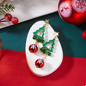 Red earrings with long and post-back